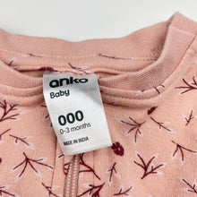 Load image into Gallery viewer, Girls Anko, floral cotton zip coverall / romper, GUC, size 000,  
