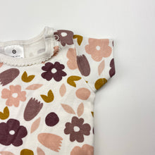 Load image into Gallery viewer, Girls Target, floral organic cotton bodysuit / romper, EUC, size 0000,  