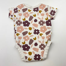 Load image into Gallery viewer, Girls Target, floral organic cotton bodysuit / romper, EUC, size 0000,  