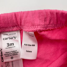Load image into Gallery viewer, Girls Carter&#39;s, cotton pants / bottoms, elasticated, EUC, size 000,  