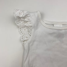 Load image into Gallery viewer, Girls Dymples, broderie trim bodysuit / romper, EUC, size 0000,  