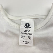 Load image into Gallery viewer, Girls Dymples, broderie trim bodysuit / romper, EUC, size 0000,  