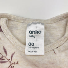 Load image into Gallery viewer, Unisex Anko, cotton bodysuit / romper, birds, EUC, size 00,  