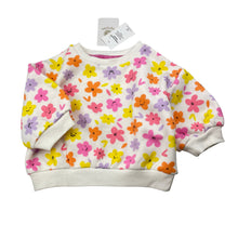 Load image into Gallery viewer, Girls Dymples, fleece-lined sweater / jumper, flowers, NEW, size 00,  