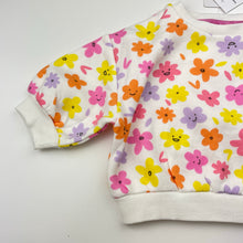 Load image into Gallery viewer, Girls Dymples, fleece-lined sweater / jumper, flowers, NEW, size 00,  