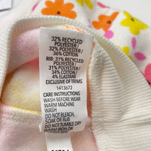 Load image into Gallery viewer, Girls Dymples, fleece-lined sweater / jumper, flowers, NEW, size 00,  