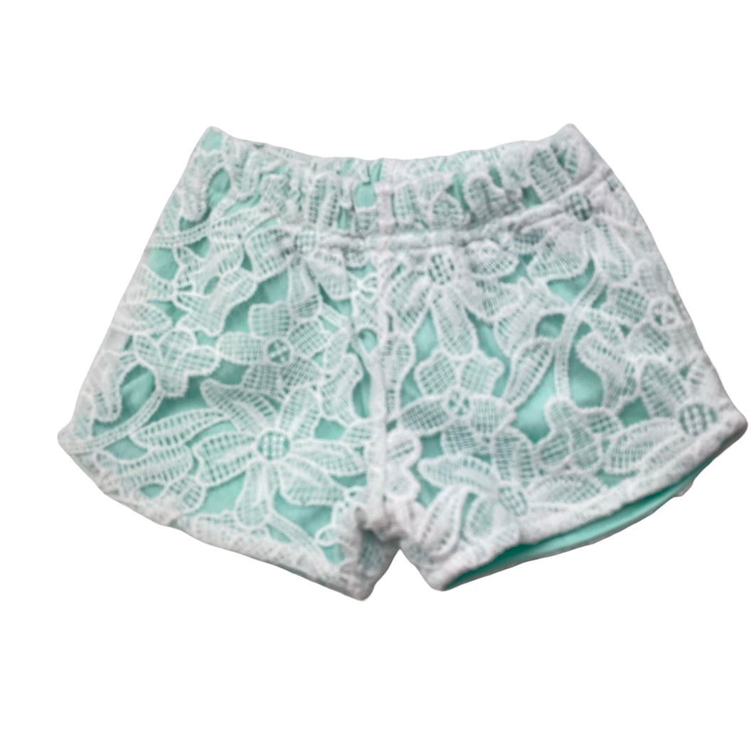 Girls Baby Berry, lined floral lace shorts, elasticated, EUC, size 0000,  