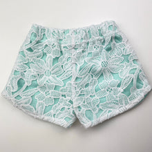 Load image into Gallery viewer, Girls Baby Berry, lined floral lace shorts, elasticated, EUC, size 0000,  