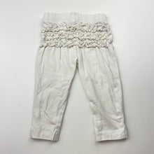 Load image into Gallery viewer, Girls Dymples, ruffle leggings / bottoms, elasticated, EUC, size 00,  