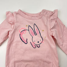 Load image into Gallery viewer, Girls Sprout, stretchy bodysuit / romper, rabbit, EUC, size 000,  