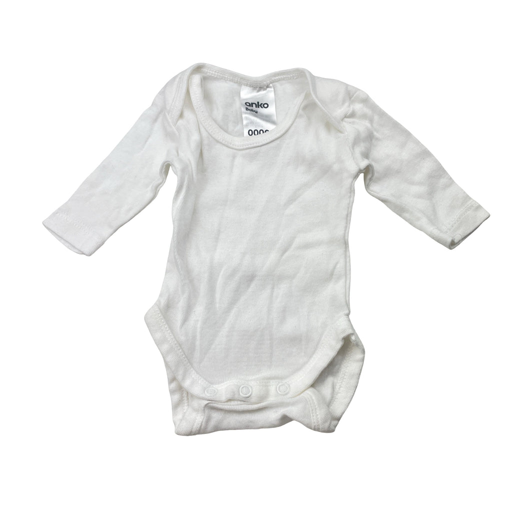 Unisex Anko, cotton bodysuit / romper, EUC, size 00000,  