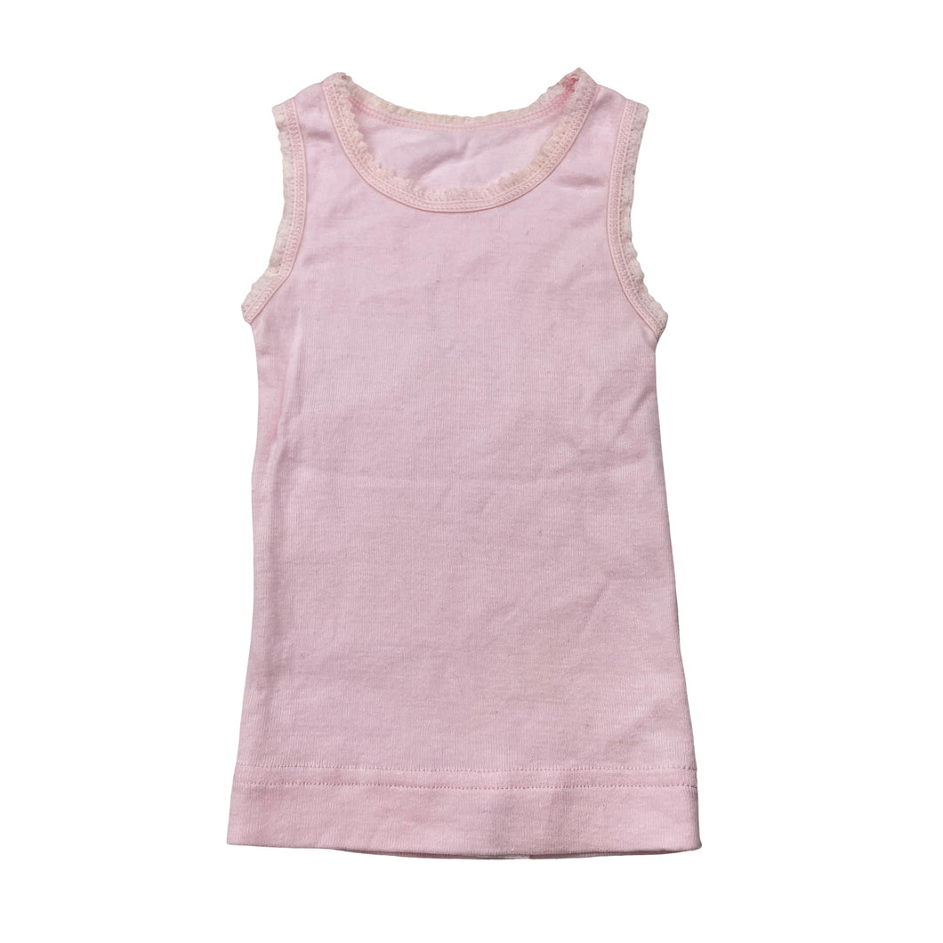 Girls MARQUISE, pink cotton singlet top, EUC, size 0000,  