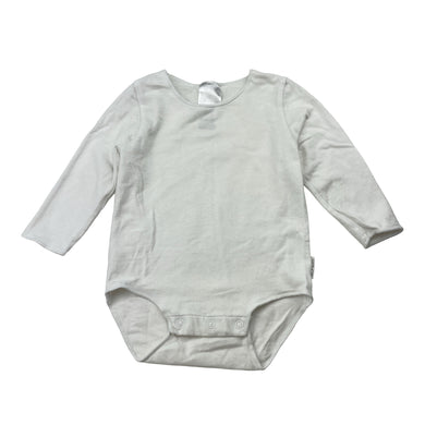 Unisex BONDS, white stretchy bodysuit / romper, EUC, size 000,  