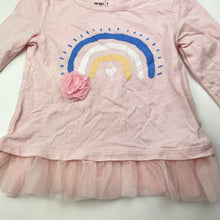 Load image into Gallery viewer, Girls Anko, tulle trim cotton long sleeve top, EUC, size 1,  