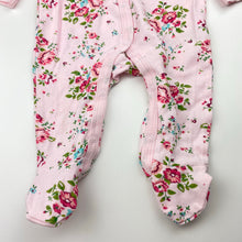 Load image into Gallery viewer, Girls Rock a Bye Baby, floral cotton coverall / romper, EUC, size 000,  
