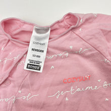 Load image into Gallery viewer, Girls BONDS, stretchy COZYSUIT coverall / romper, GUC, size 0000,  