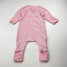 Load image into Gallery viewer, Girls BONDS, stretchy COZYSUIT coverall / romper, GUC, size 0000,  
