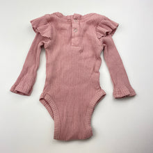 Load image into Gallery viewer, Girls ribbed , ruffle bodysuit / romper, EUC, size 000,  