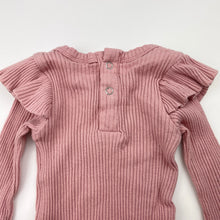 Load image into Gallery viewer, Girls ribbed , ruffle bodysuit / romper, EUC, size 000,  