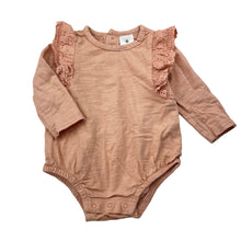 Load image into Gallery viewer, Girls Target, broderie trim cotton bodysuit / romper, EUC, size 00,  