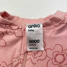 Load image into Gallery viewer, Girls Anko, floral cotton zip coverall / romper, EUC, size 0000,  
