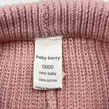 Load image into Gallery viewer, Girls Baby Berry, chunky knit cotton pants / bottoms, elasticated, EUC, size 0000,  