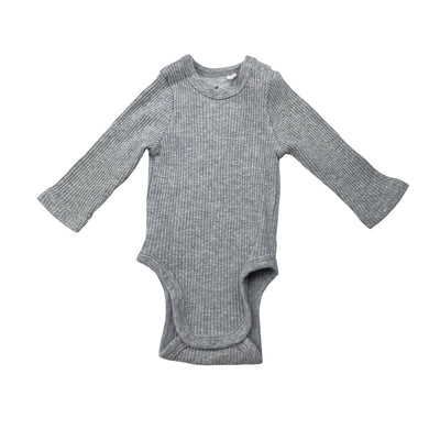 Unisex COUNTRY ROAD, ribbed organic cotton blend bodysuit / romper, EUC, size 0000,  