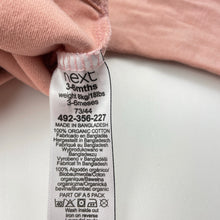Load image into Gallery viewer, Girls Next, pink organic cotton bodysuit / romper, EUC, size 000,  
