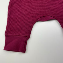 Load image into Gallery viewer, Unisex Baby Berry, waffle cotton pants / bottoms, elasticated, GUC, size 00,  