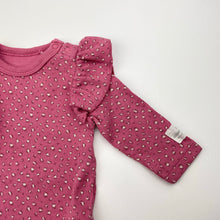 Load image into Gallery viewer, Girls COUNTRY ROAD, organic cotton blend ruffle romper, EUC, size 0000,  