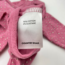 Load image into Gallery viewer, Girls COUNTRY ROAD, organic cotton blend ruffle romper, EUC, size 0000,  