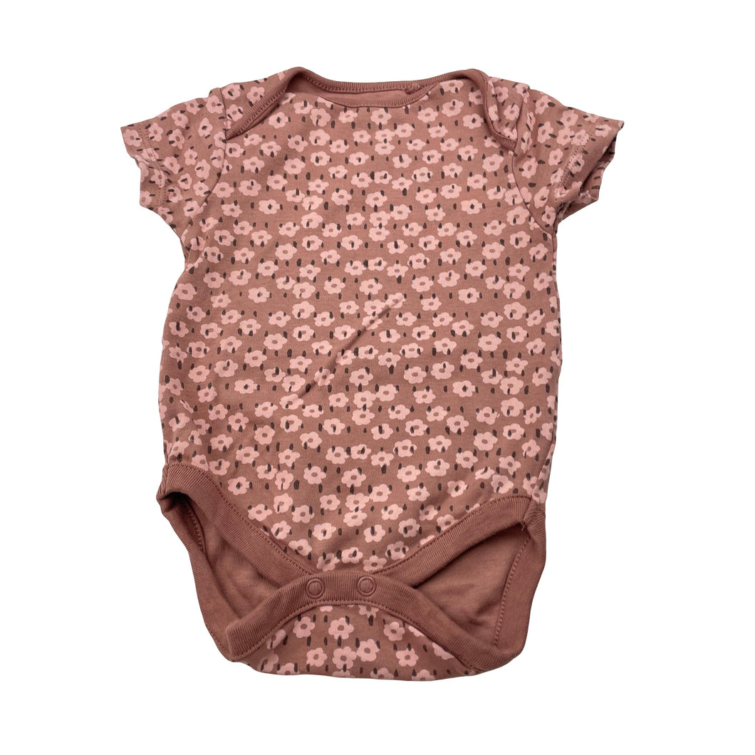 Girls Next, floral cotton bodysuit / romper, EUC, size 000,  