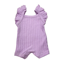 Load image into Gallery viewer, Girls Baby Berry, ribbed summer romper, EUC, size 00000,  