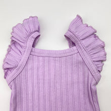 Load image into Gallery viewer, Girls Baby Berry, ribbed summer romper, EUC, size 00000,  