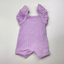 Load image into Gallery viewer, Girls Baby Berry, ribbed summer romper, EUC, size 00000,  