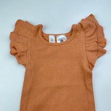 Load image into Gallery viewer, Girls Dymples, ruffle bodysuit / romper, EUC, size 000,  