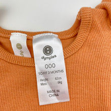 Load image into Gallery viewer, Girls Dymples, ruffle bodysuit / romper, EUC, size 000,  