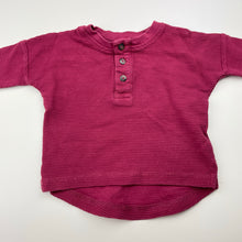 Load image into Gallery viewer, Unisex Baby Berry, waffle cotton long sleeve top, GUC, size 00,  