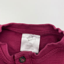 Load image into Gallery viewer, Unisex Baby Berry, waffle cotton long sleeve top, GUC, size 00,  