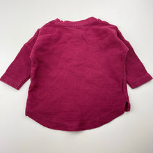 Load image into Gallery viewer, Unisex Baby Berry, waffle cotton long sleeve top, GUC, size 00,  