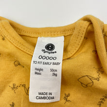 Load image into Gallery viewer, Unisex Dymples, organic cotton bodysuit / romper, EUC, size 00000,  