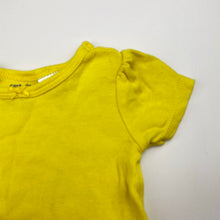 Load image into Gallery viewer, Girls Carter&#39;s, yellow cotton bodysuit / romper, EUC, size 000,  