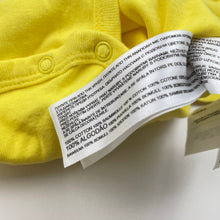 Load image into Gallery viewer, Girls Carter&#39;s, yellow cotton bodysuit / romper, EUC, size 000,  
