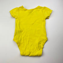 Load image into Gallery viewer, Girls Carter&#39;s, yellow cotton bodysuit / romper, EUC, size 000,  