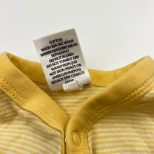 Load image into Gallery viewer, Unisex Target, yellow stripe cotton romper, EUC, size 00000,  