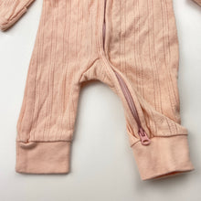 Load image into Gallery viewer, Girls Target, organic pointelle cotton zip romper, EUC, size 00000,  
