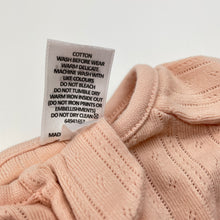 Load image into Gallery viewer, Girls Target, organic pointelle cotton zip romper, EUC, size 00000,  