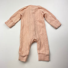 Load image into Gallery viewer, Girls Target, organic pointelle cotton zip romper, EUC, size 00000,  