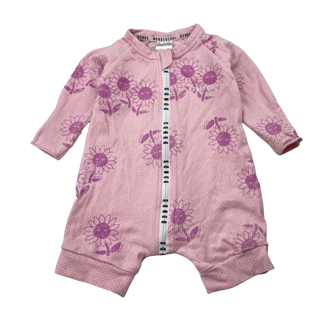 Girls BONDS, WONDERCOOL zip Wondersuit / zippy / romper, EUC, size 000,  