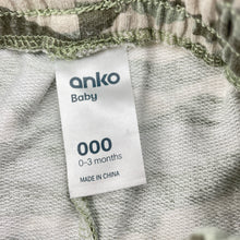 Load image into Gallery viewer, Boys Anko, camo print pants / bottoms, elasticated, GUC, size 000,  